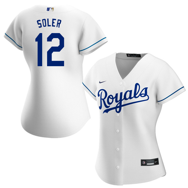 Nike Women #12 Jorge Soler Kansas City Royals Baseball Jerseys Sale-White